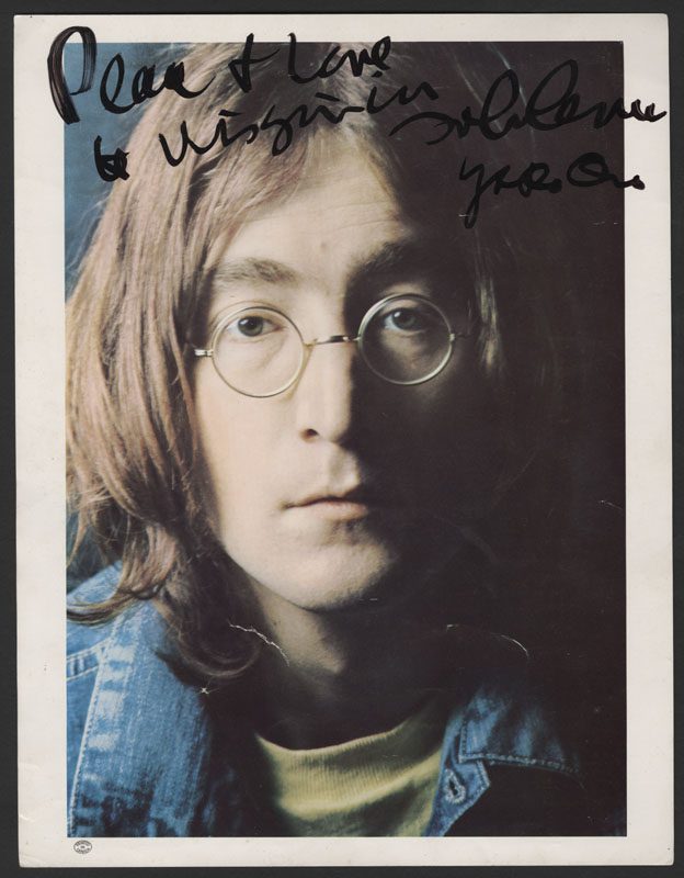 John Lennon Signed Photos